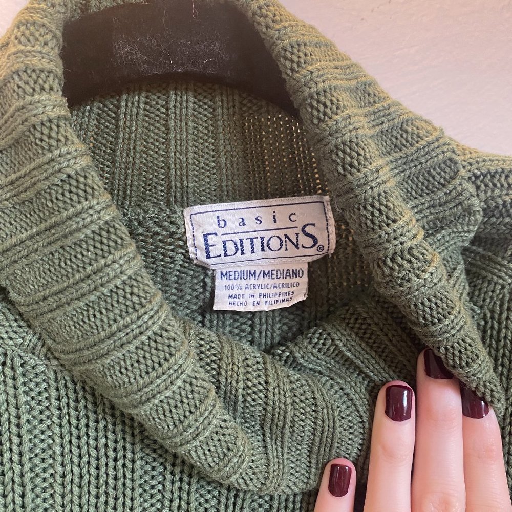 Green Knit Sweater - Picture 3 of 3